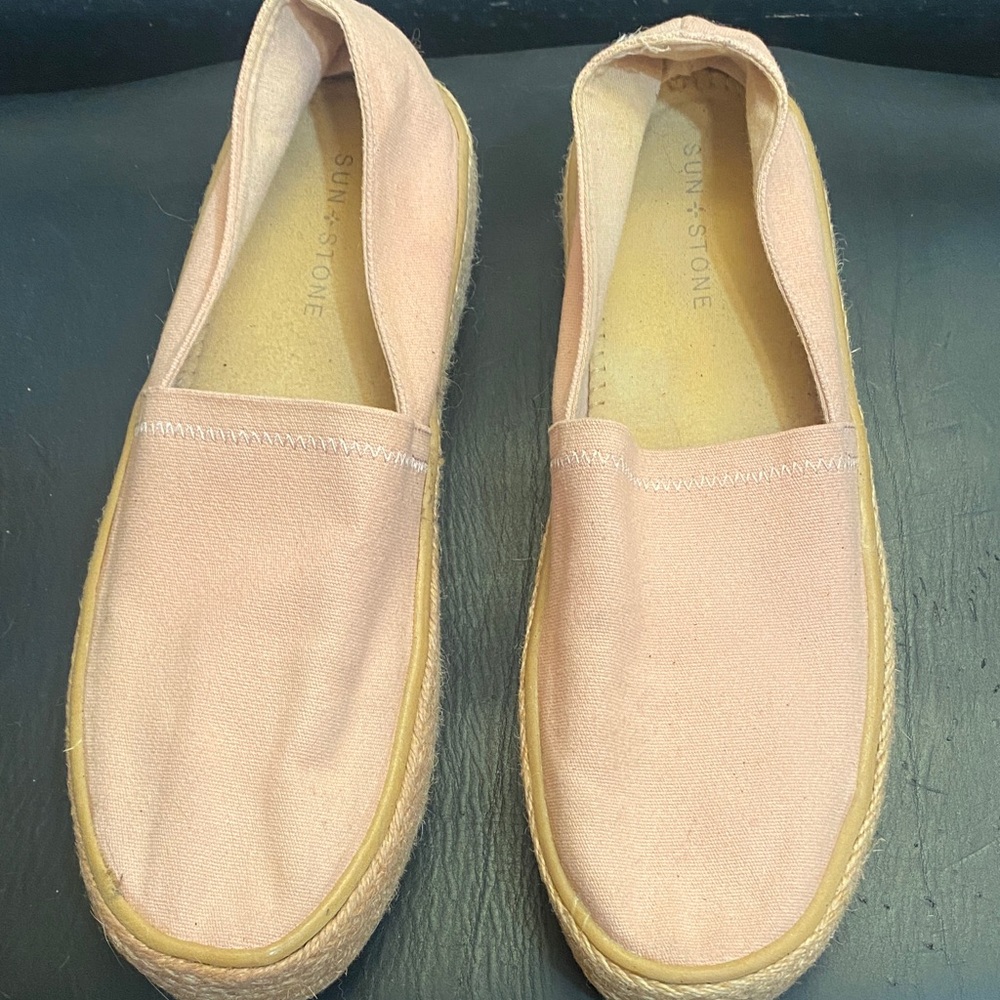 Sun + Stone Light Pink Espadrille Flats